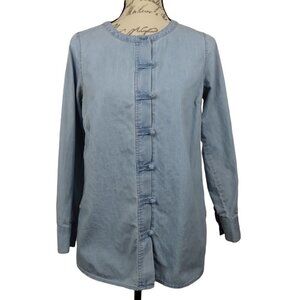 J. Jill | Chambray Knot Button Shirt | Size XS